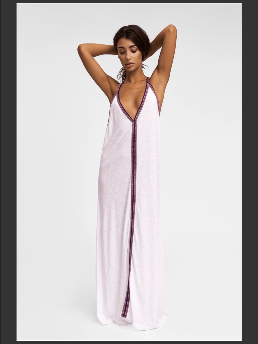 Pitusa Inca Sun Dress White Purple